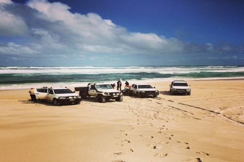cars on beach
