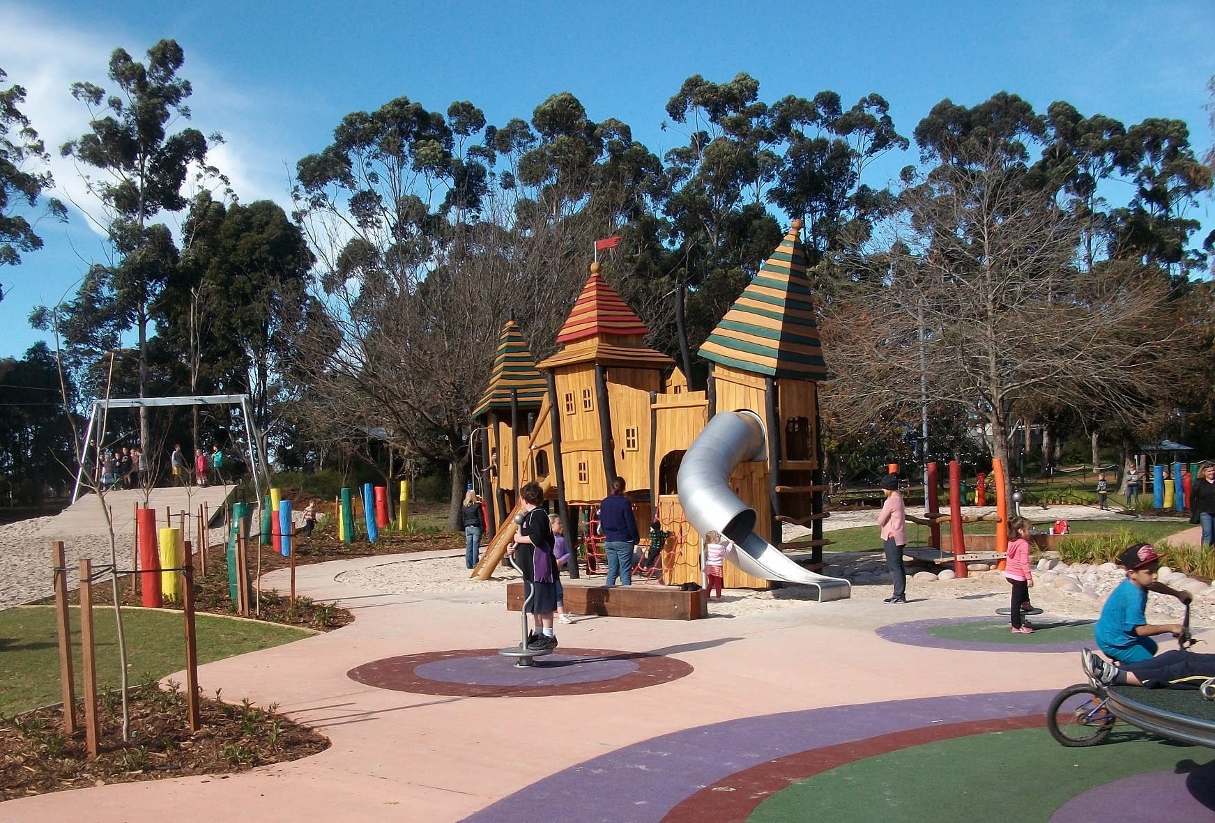 Children playing in adventure playground in the Heritage Park