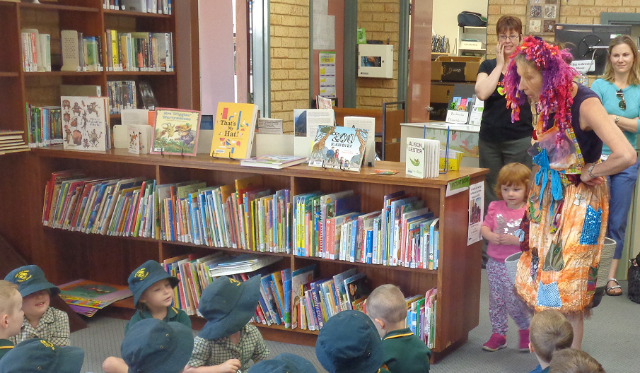 young children at story time in Manjimup library