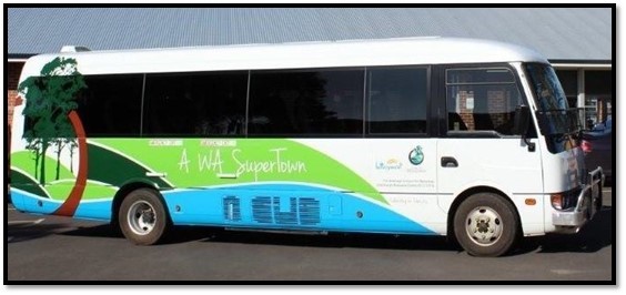 24 seater community bus parked