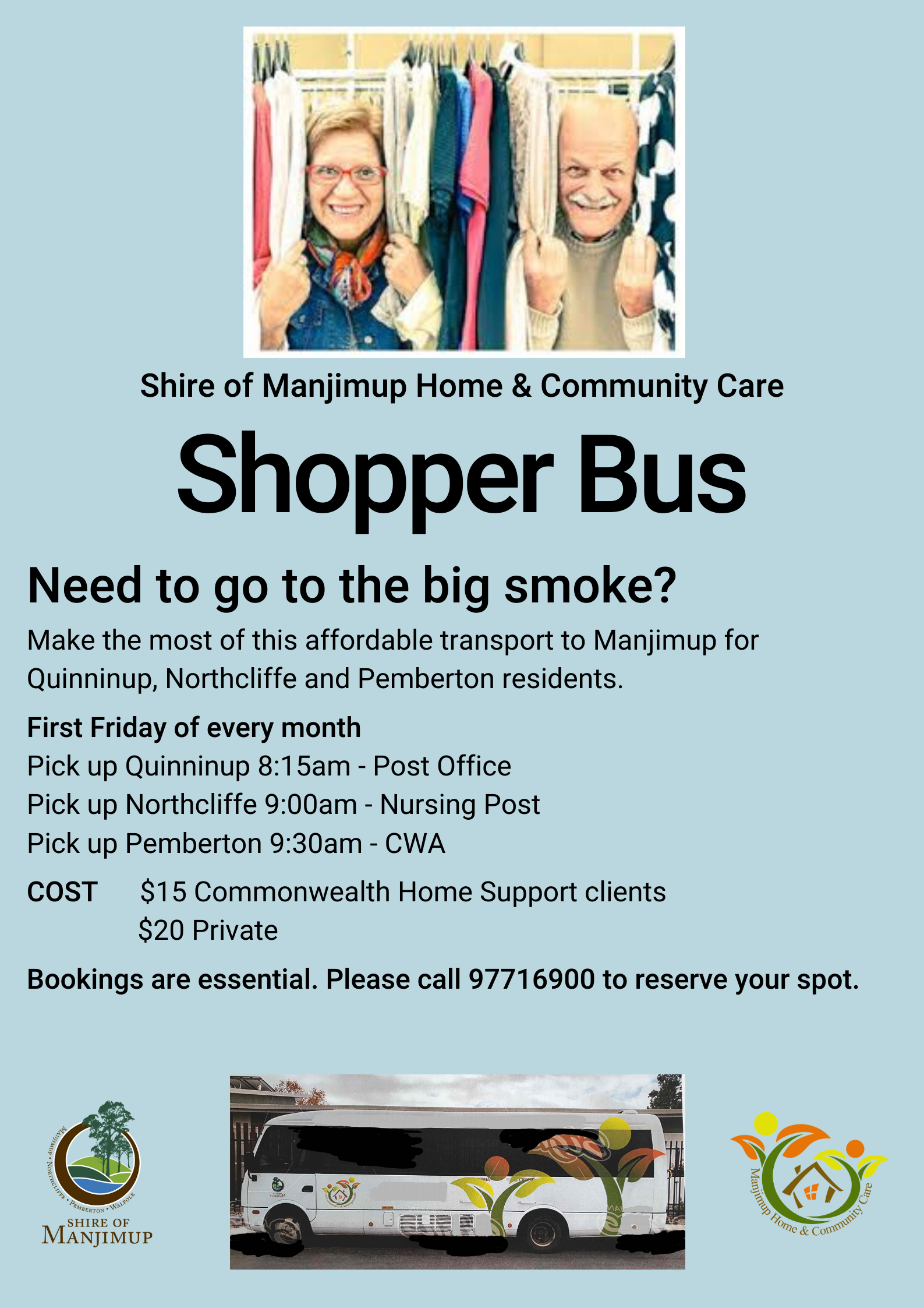 advertisement for shopper bus