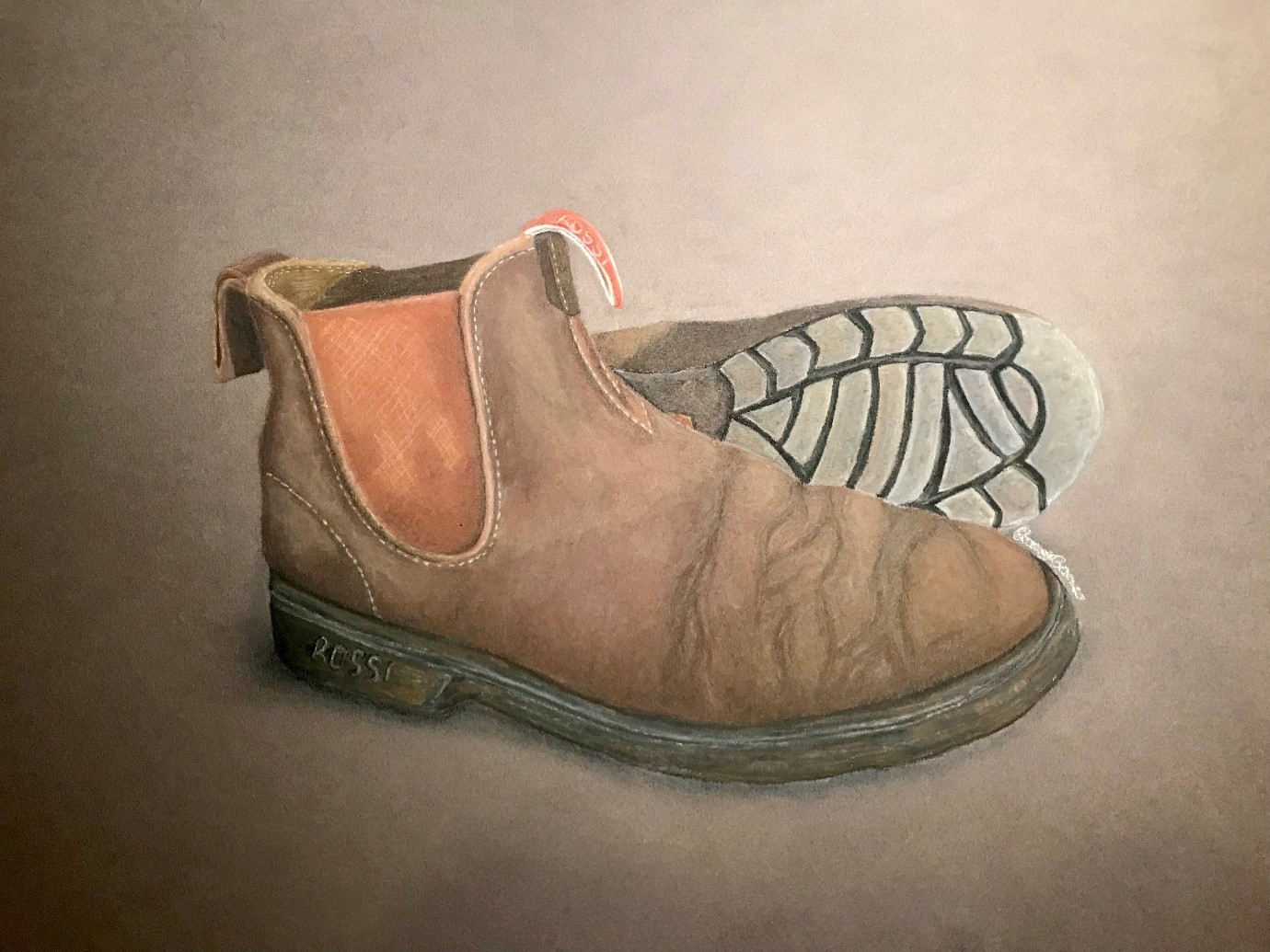 Painting of work boots