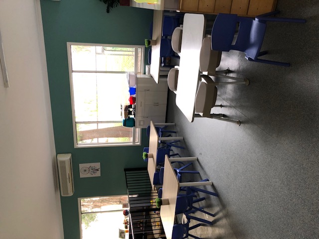 four children's table and chairs in new childcare centre