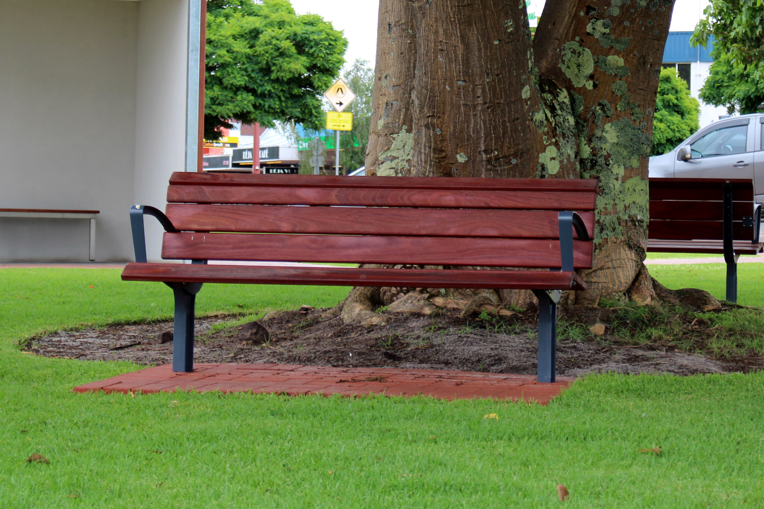 New bench seating in Coronation Park