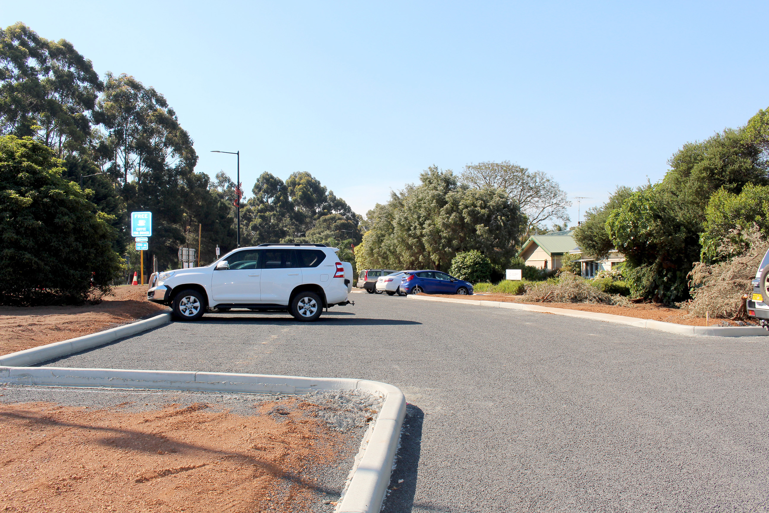 Car parked in new car Park off Ralston Street