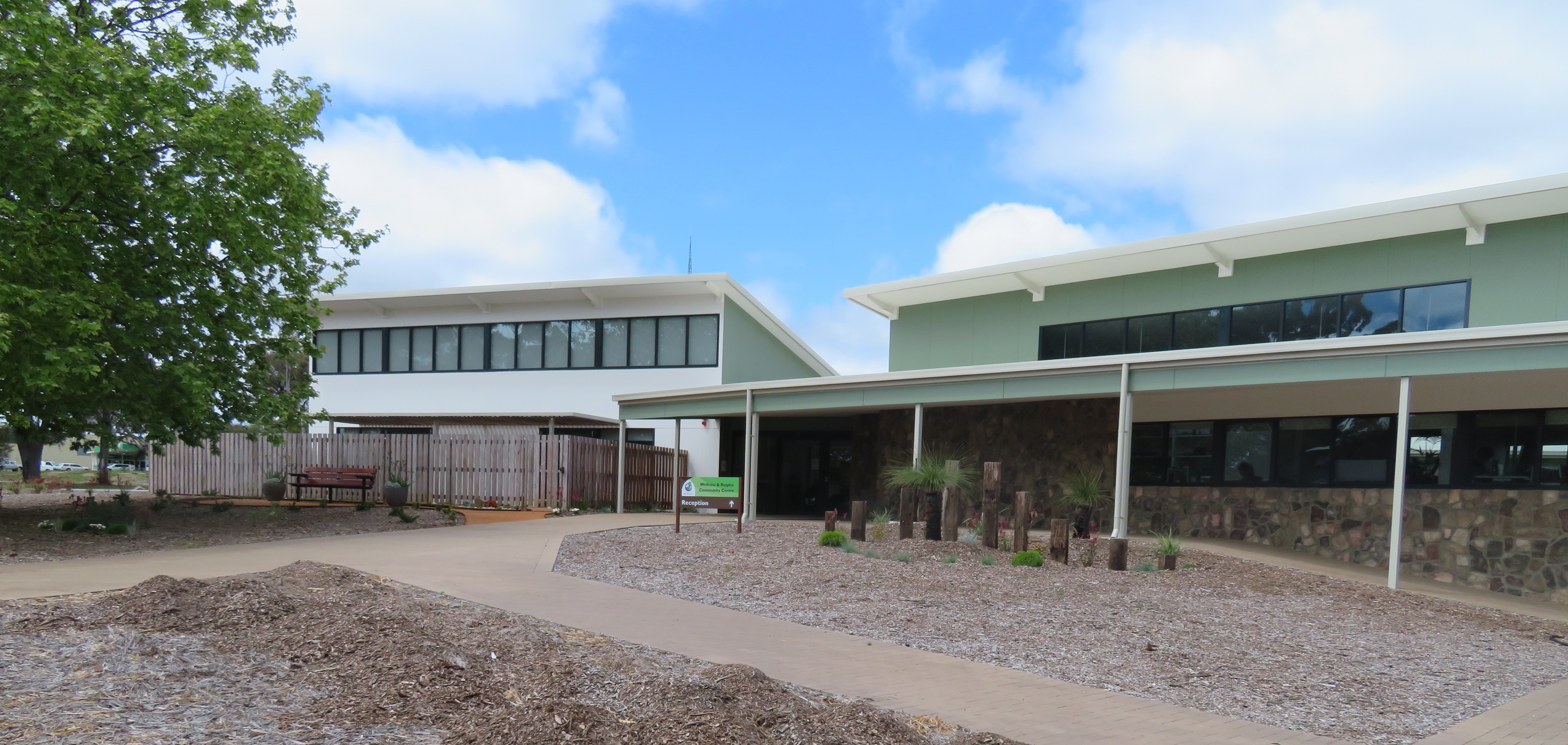 The front of the Wellness and Respite Community Centre